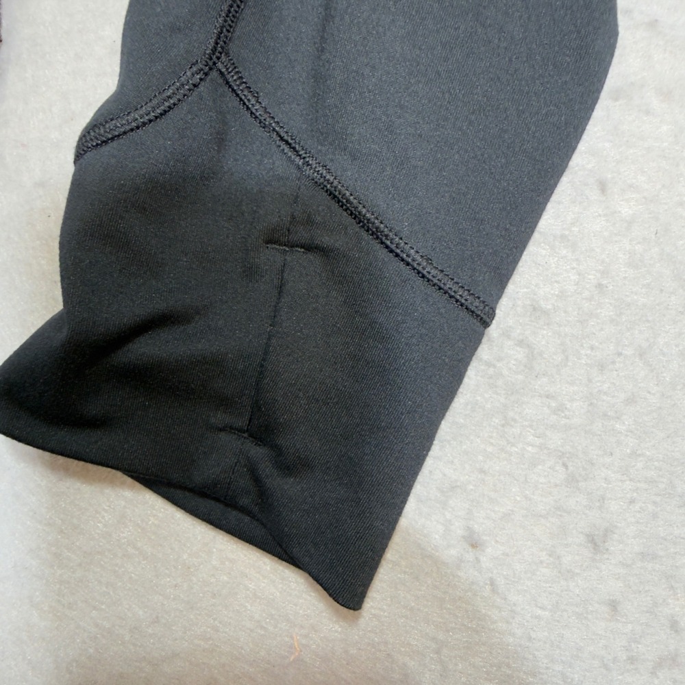 Brooks Run Happy Mens XL Black Mock Neck Long Sleeve Running Shirt Thumbholes - Picture 8 of 10